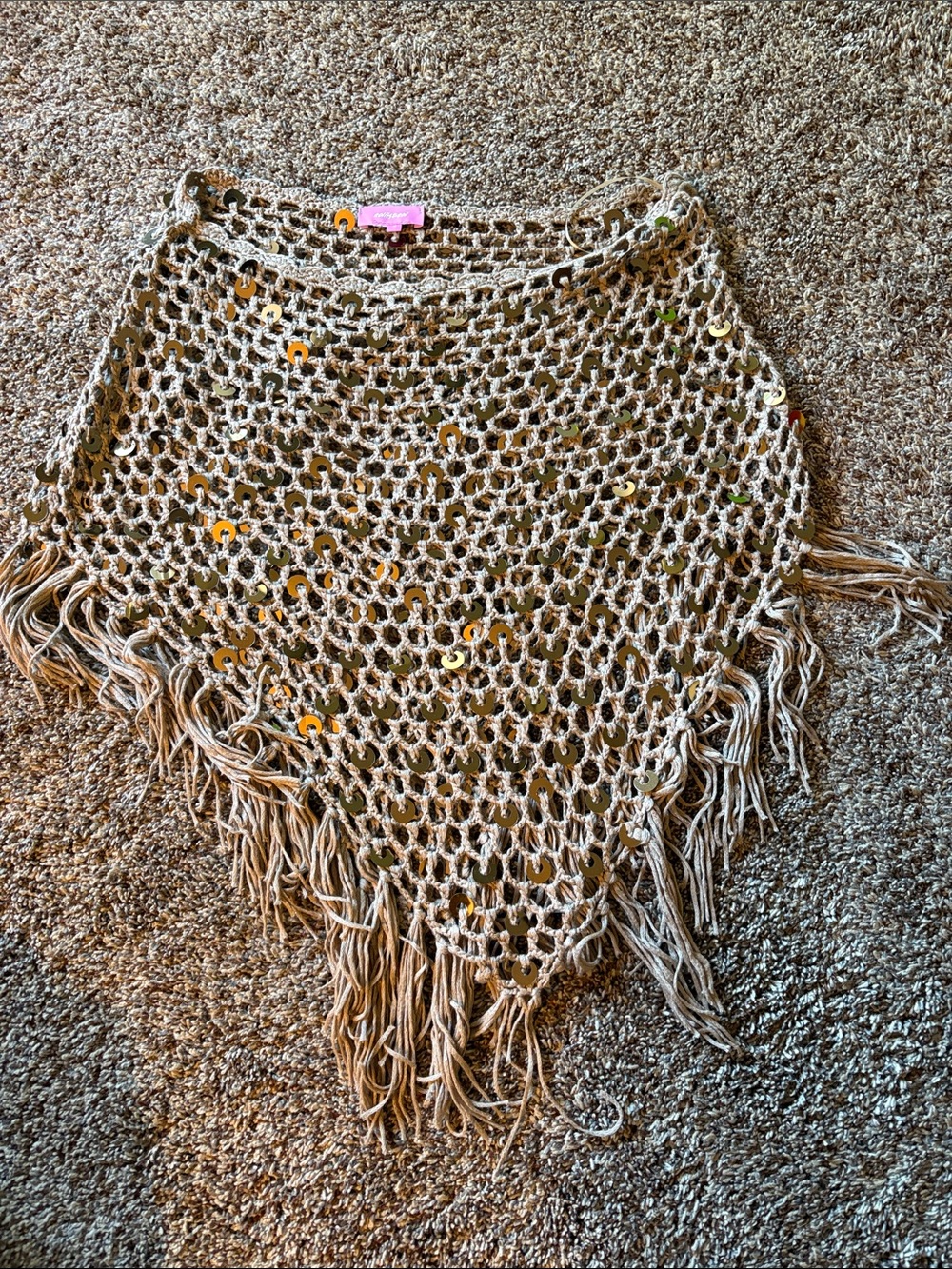 Edikted Sequin Poncho